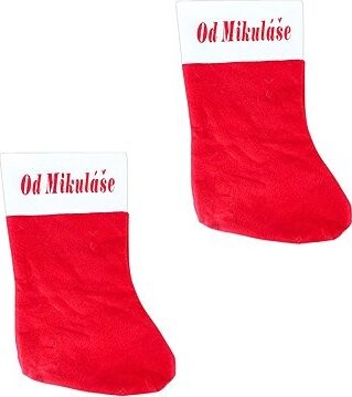 Rappa Vánoční punčocha s nápisem Od Mikuláše 2 ks