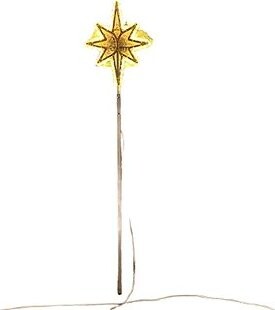 DECOLED LED světelná hvězda na vrchol stromu 3D tisk, 60 × 90 cm, teple bílá