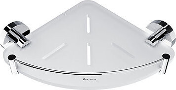 Nimco Rohová polica s ohrádkou do kúpeľne a sprchy – Unix chróm