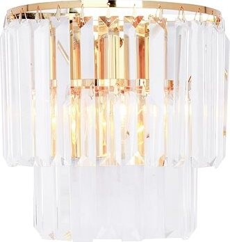 Brilagi LED Krištáľové nástenné svietidlo MOZART 2× E14 40 W zlaté
