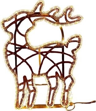 DECOLED LED světelný jelínek, 47 × 64 cm, teple bílá