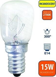 VELAMP žiarovka do rúry 15 W, E14, 2700 K