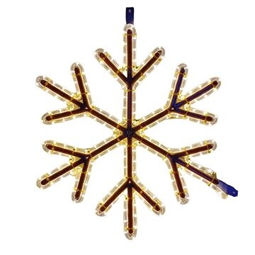 DECOLED LED světelná vločka VI, závěsná 3D tisk, pr. 60 cm, teple bílá, IP67