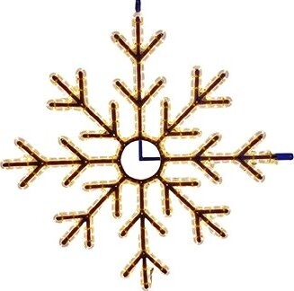 DECOLED LED světelná vločka X, závěsná 3D tisk, pr. 85 cm, teple bílá