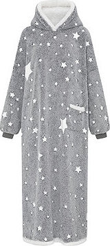 Gordon Televizní mikina s kapucí, dlouhá, hvězdy, šedá