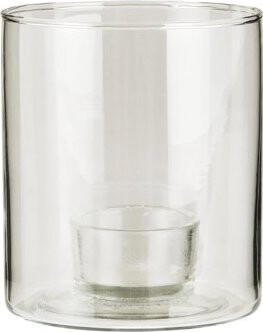 TEXTILOMANIE Sklenený svietnik na čajové sviečky Genomski, číry