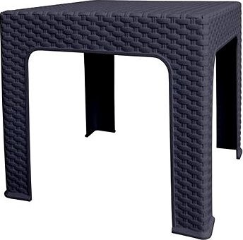 Mega Plast, plastový stôl BISTRO polyratan, rozmer 42,5 × 42,5 × 42 cm, antracit