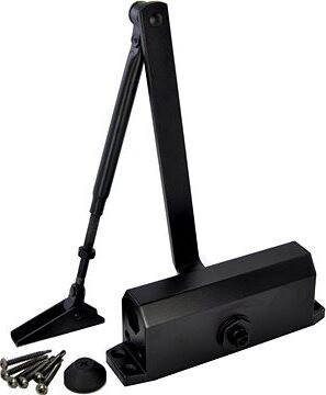 Verk Hliníkový dovierač dverí čierny – do 65 kg