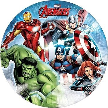 SMART BALLOONS Papírové talíře Avengers 23 cm, 8 ks