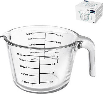 ORION Odměrka s potiskem 1 l nízká borosil. sklo