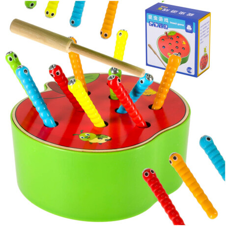 MG Wooden Apple magnetická hra, červená