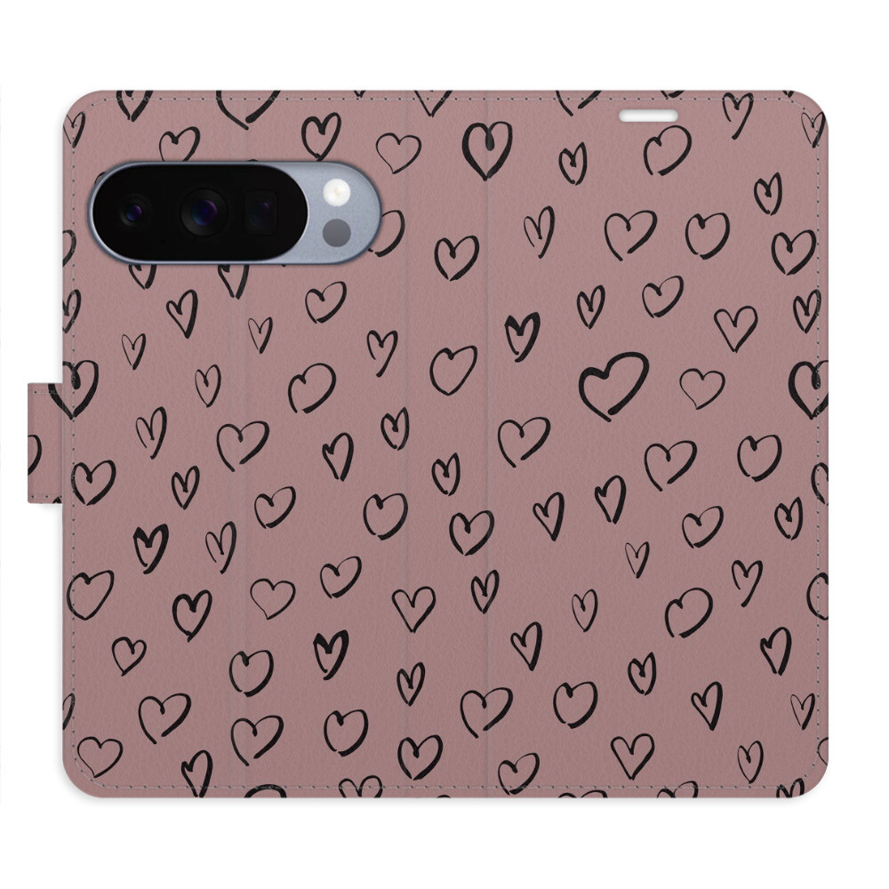 Flipové puzdro iSaprio - Heart Dark 02 - Google Pixel 10 / 10 Pro