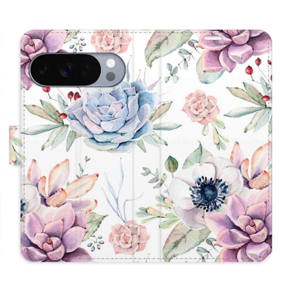 Flipové puzdro iSaprio - Succulents Pattern - Google Pixel 10 / 10 Pro