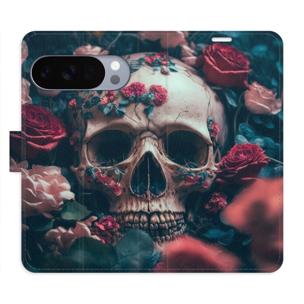 Flipové puzdro iSaprio - Skull in Roses 02 - Google Pixel 10 / 10 Pro