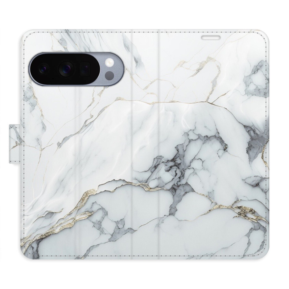 Flipové puzdro iSaprio - SilverMarble 15 - Google Pixel 10 / 10 Pro