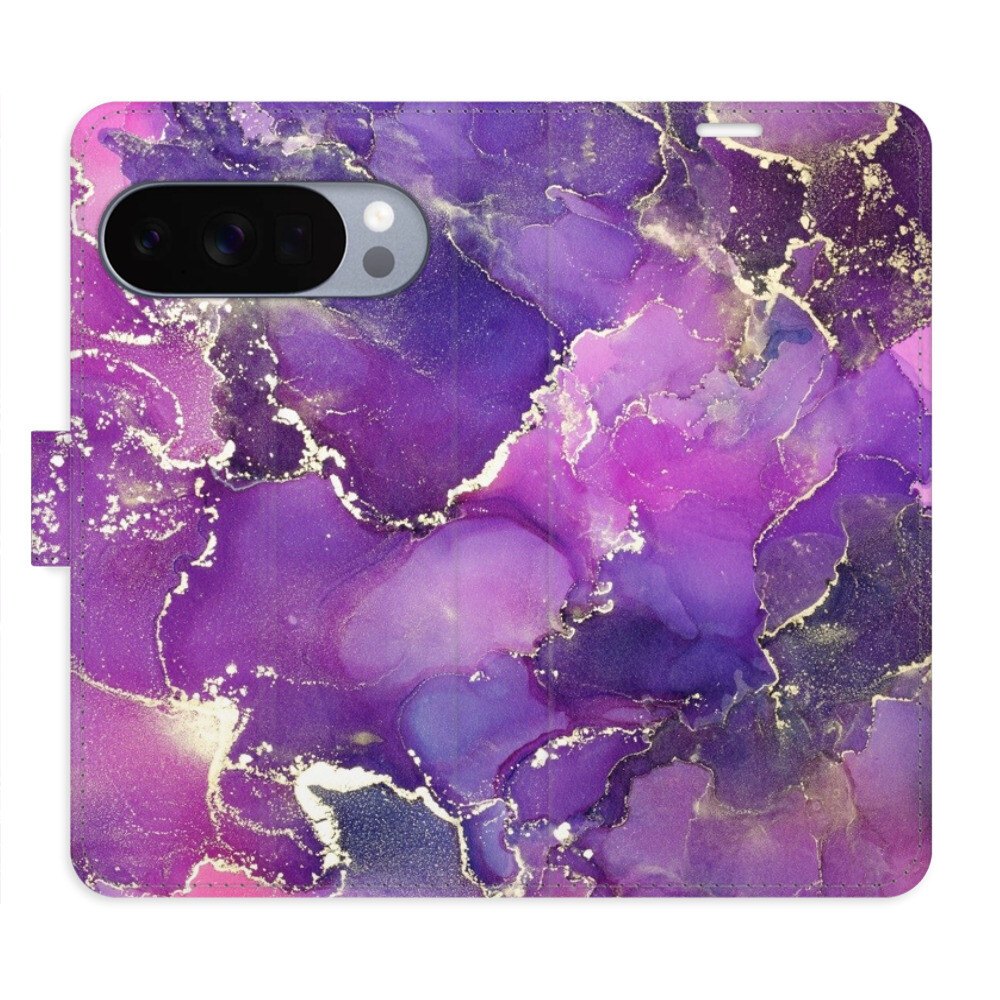 Flipové puzdro iSaprio - Purple Marble - Google Pixel 10 / 10 Pro