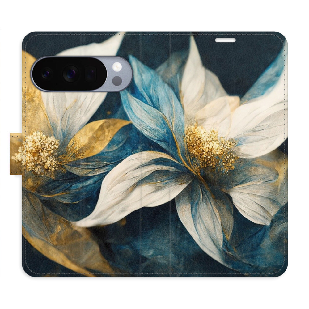 Flipové puzdro iSaprio - Gold Flowers - Google Pixel 10 / 10 Pro