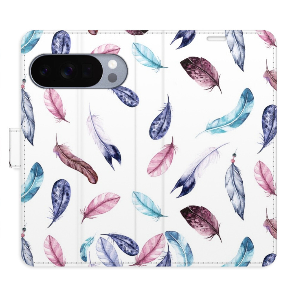 Flipové puzdro iSaprio - Colorful Feathers - Google Pixel 10 / 10 Pro