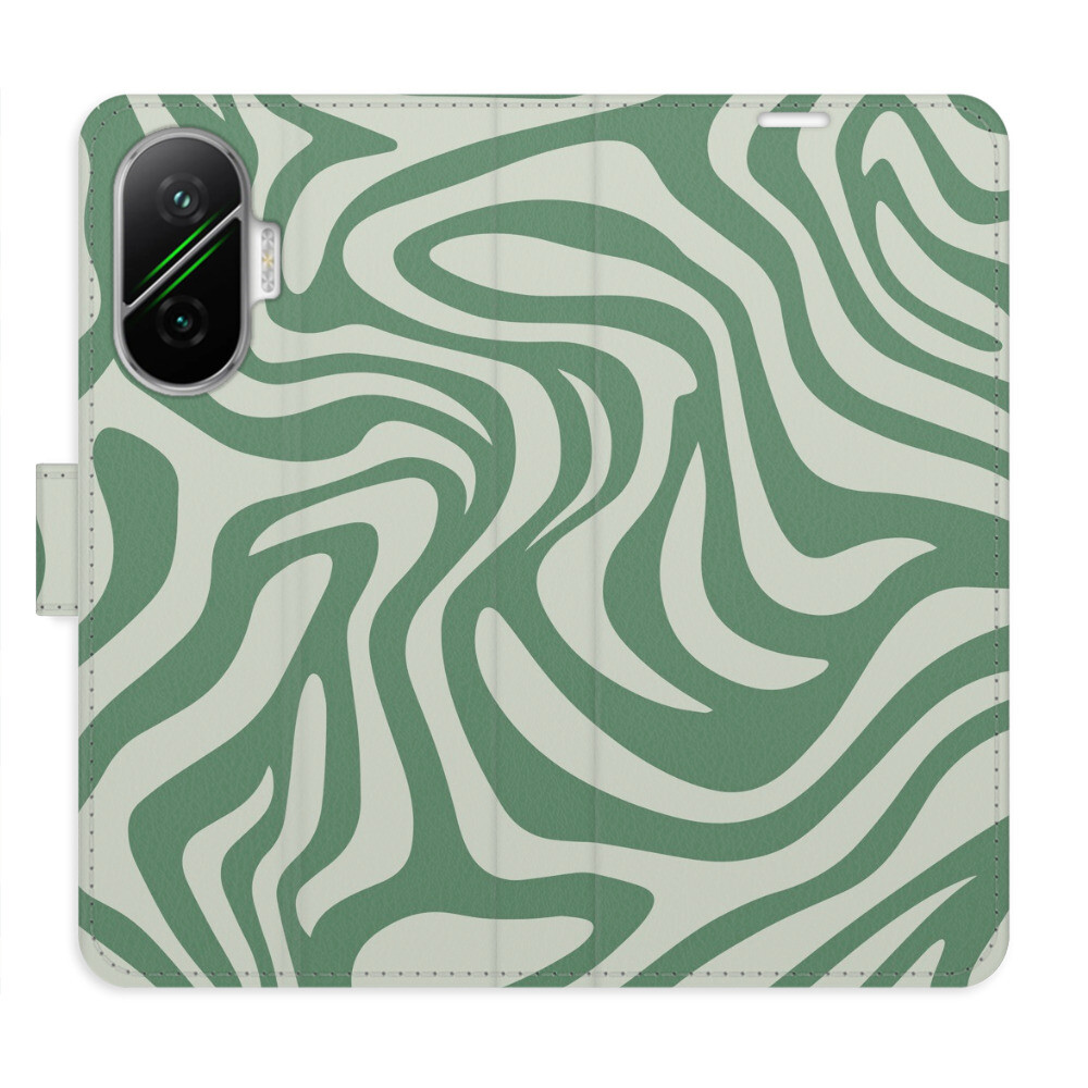 Flipové puzdro iSaprio - Zebra Green 02 - Poco F7
