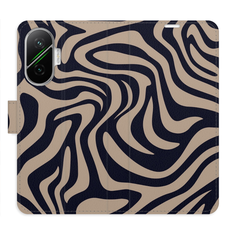 Flipové puzdro iSaprio - Zebra Black 02 - Poco F7