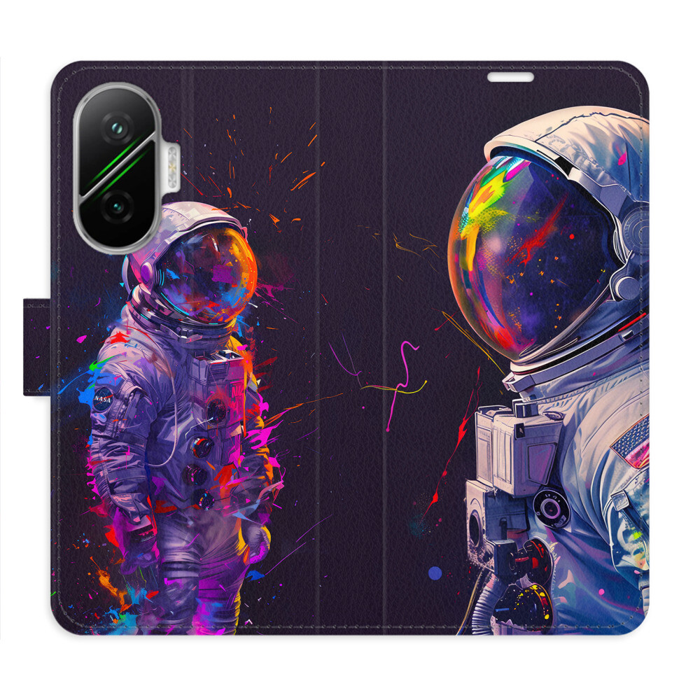 Flipové puzdro iSaprio - Neon Astronaut 02 - Poco F7
