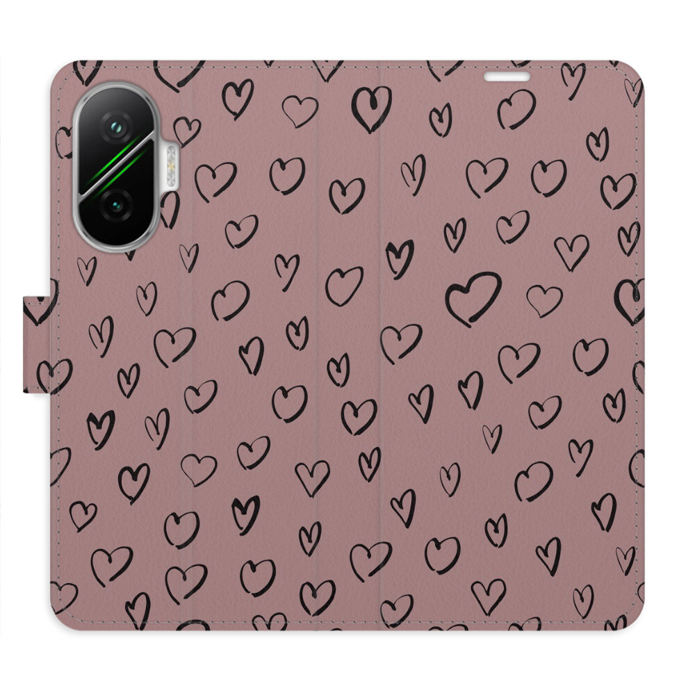 Flipové puzdro iSaprio - Heart Dark 02 - Poco F7