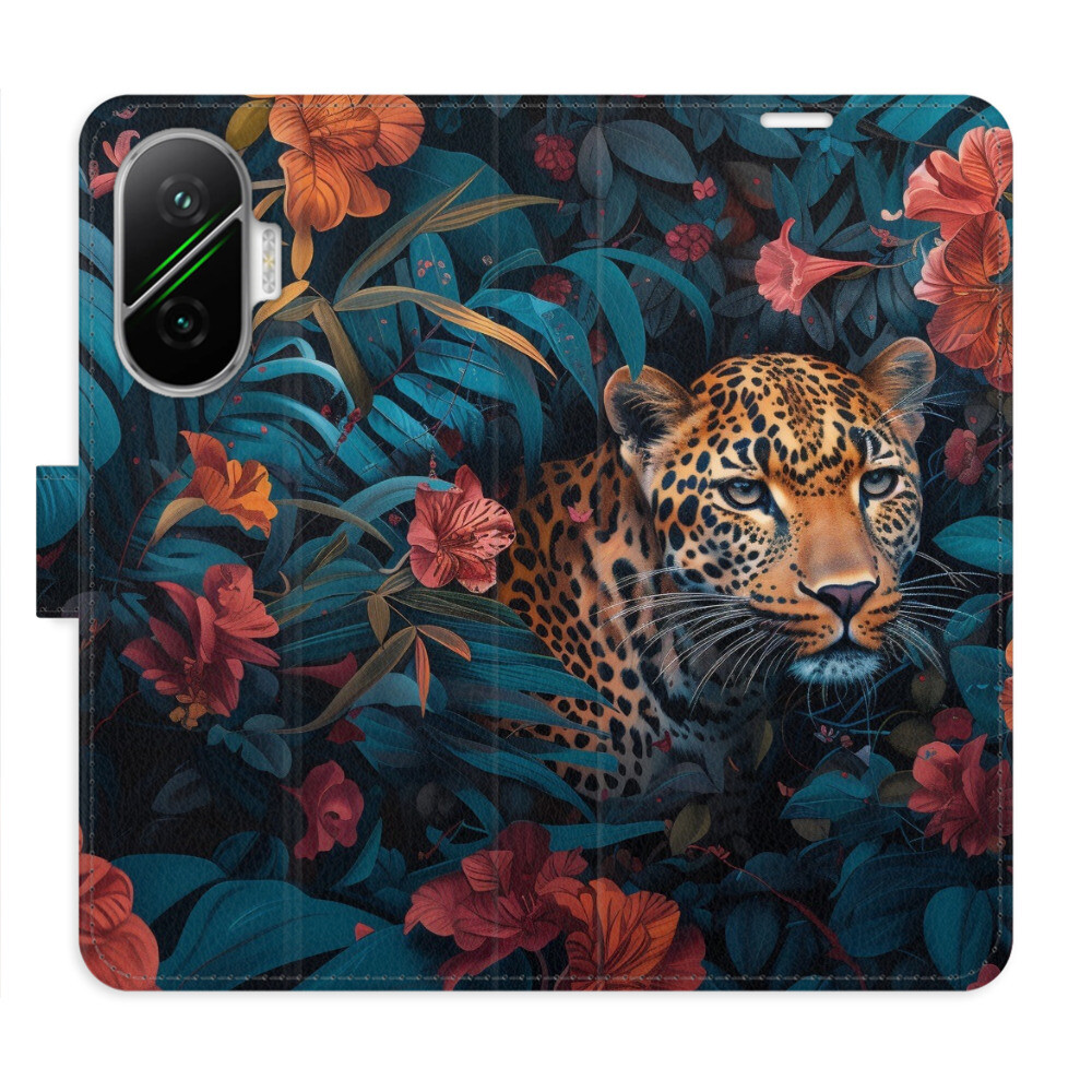 Flipové puzdro iSaprio - Flower Jaguar 02 - Poco F7
