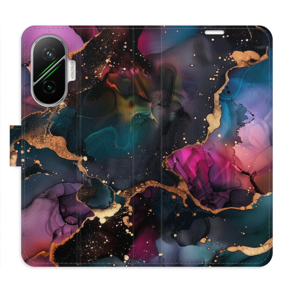 Flipové puzdro iSaprio - Dark Marble - Poco F7