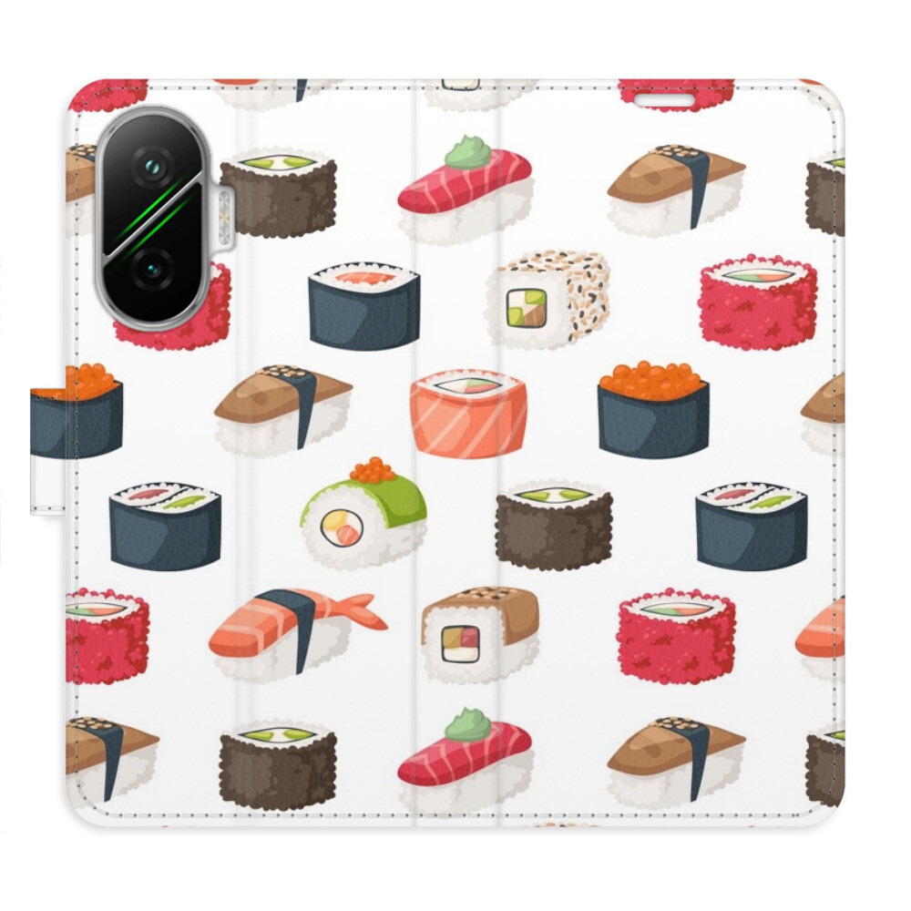 Flipové puzdro iSaprio - Sushi Pattern 02 - Poco F7