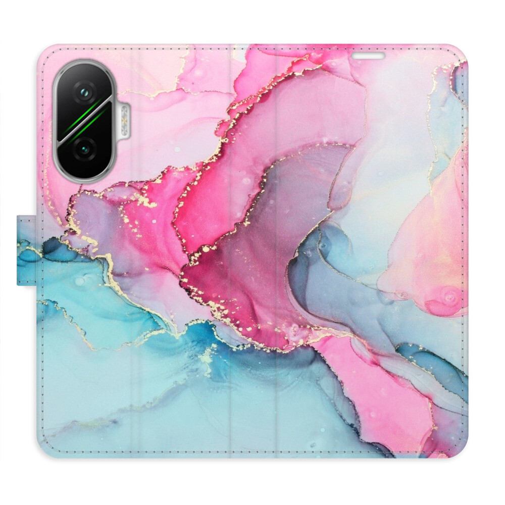 Flipové puzdro iSaprio - PinkBlue Marble - Poco F7