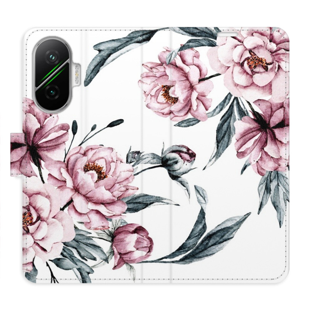 Flipové puzdro iSaprio - Pink Flowers - Poco F7