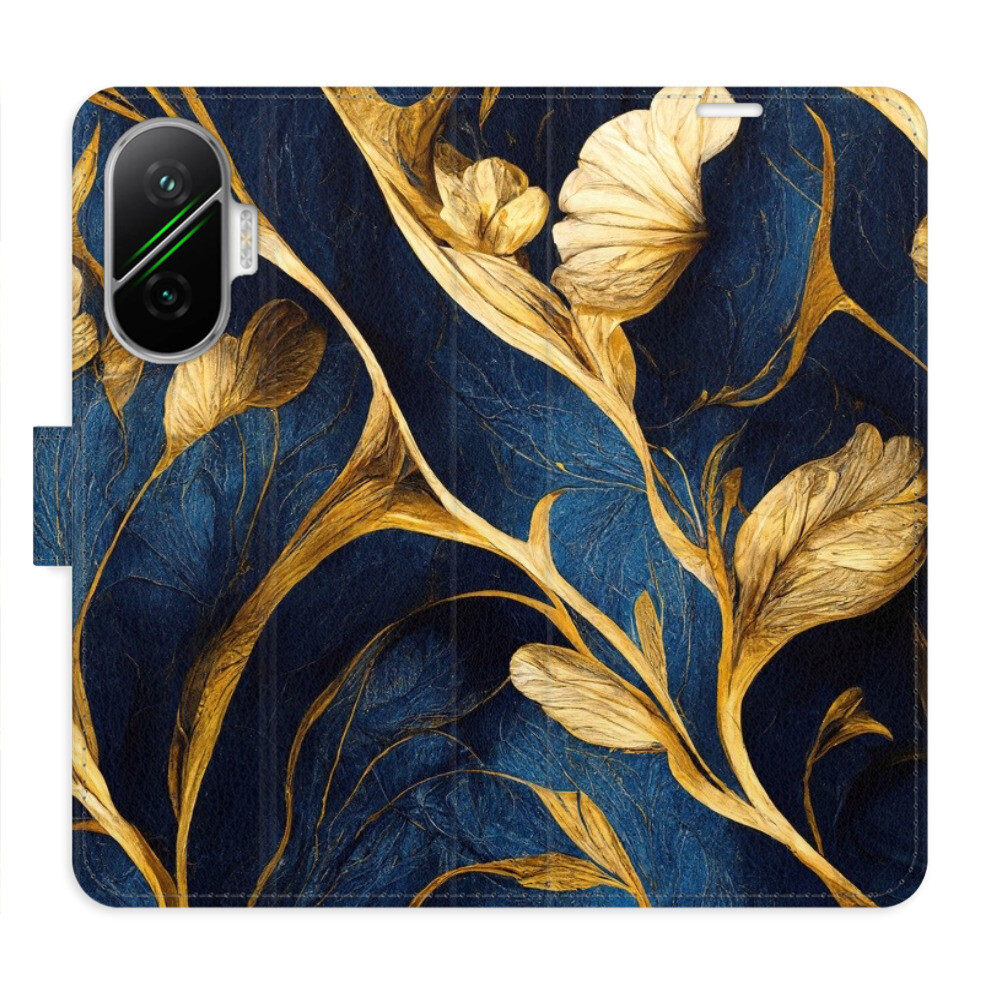 Flipové puzdro iSaprio - GoldBlue - Poco F7