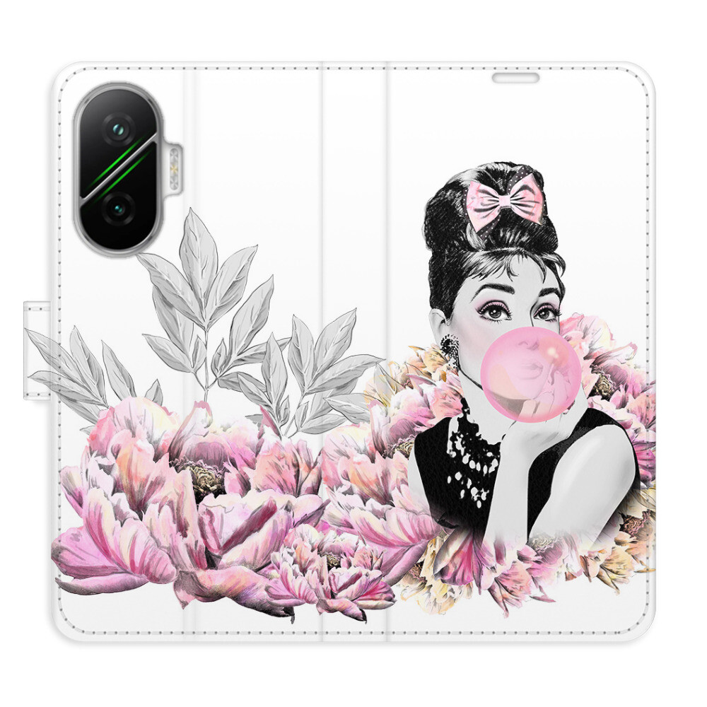 Flipové puzdro iSaprio - Girl with bubble - Poco F7