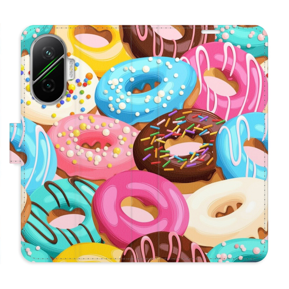 Flipové puzdro iSaprio - Donuts Pattern 02 - Poco F7