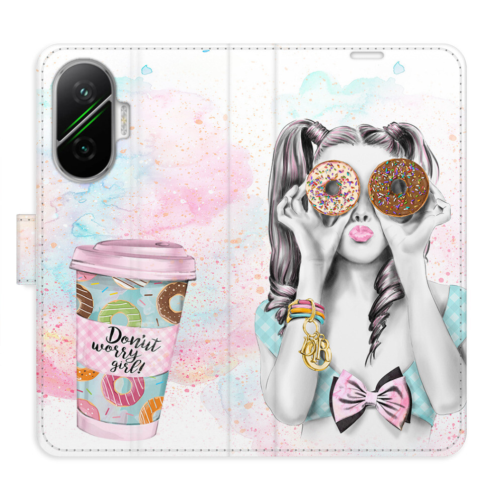 Flipové puzdro iSaprio - Donut Worry Girl - Poco F7