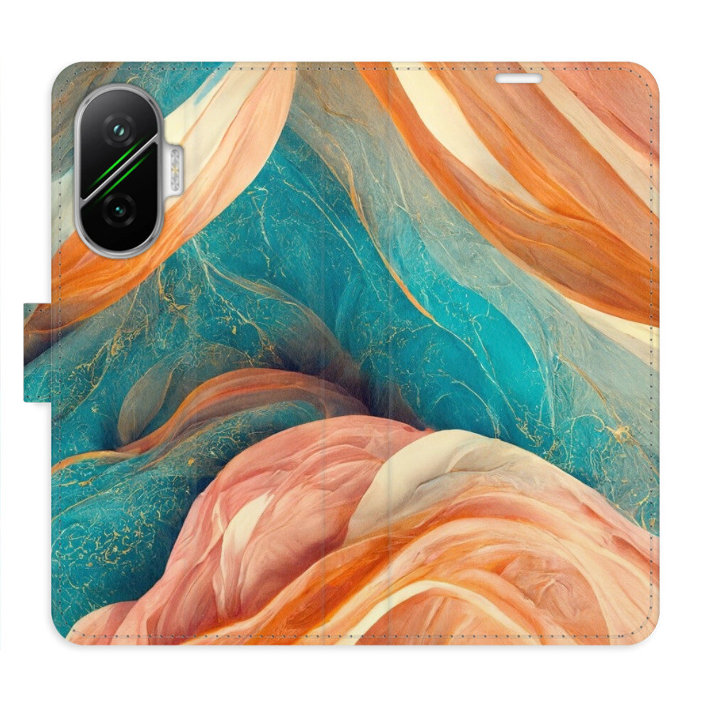 Flipové puzdro iSaprio - Blue and Orange - Poco F7