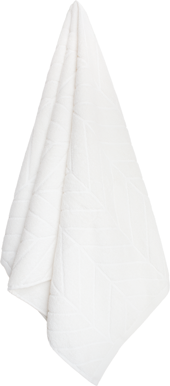 Bavlněný ručník Chevron 70x140 cm krémový