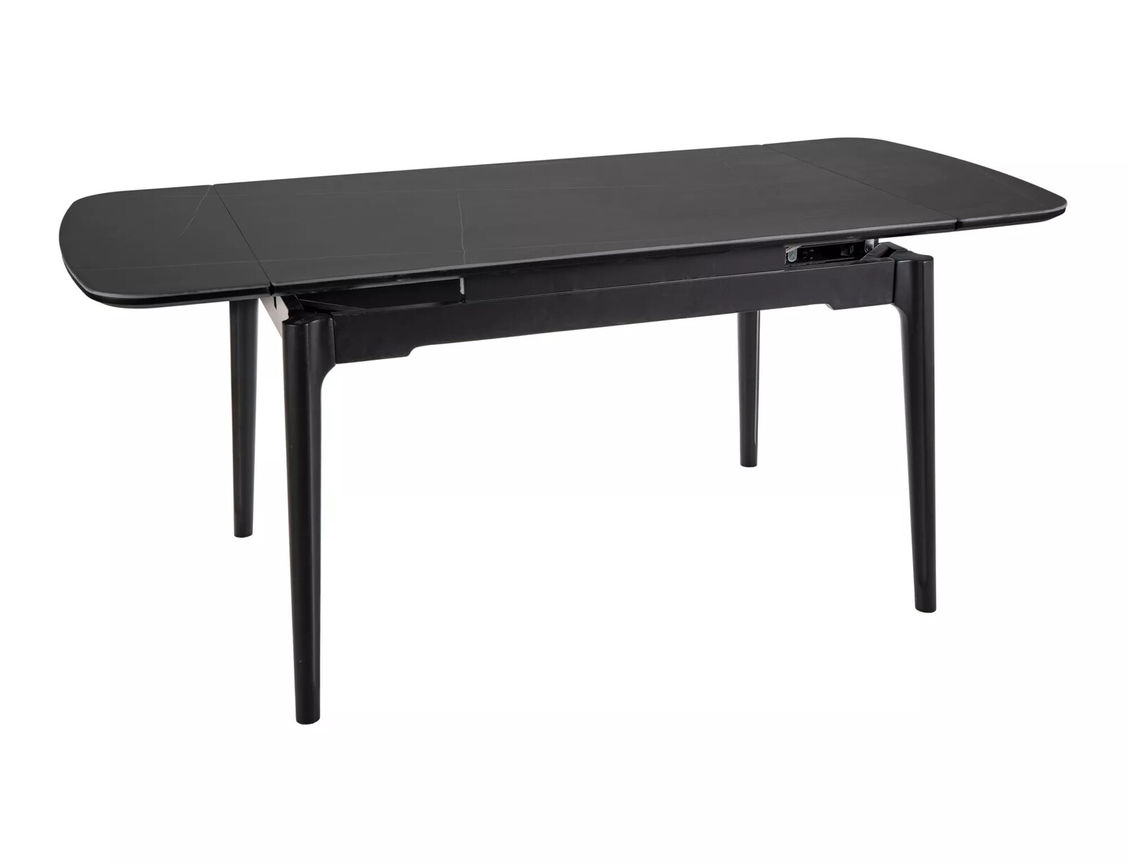 Jídelní rozkládací stůl Sento 120/180 cm keramika černý mramor/černý