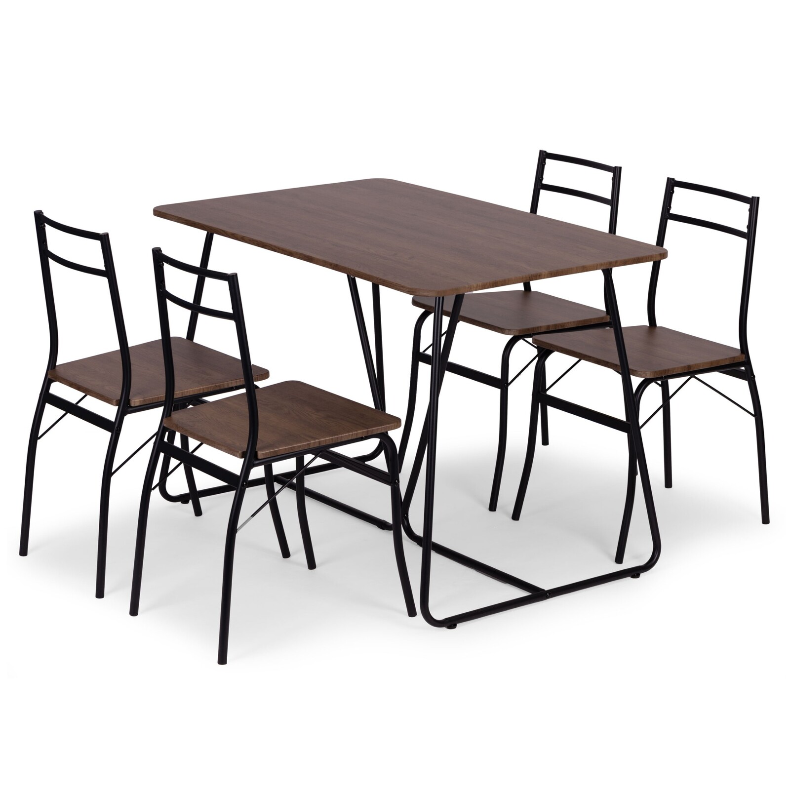 Jídelní set Paris pro 4 osoby ořech tmavý