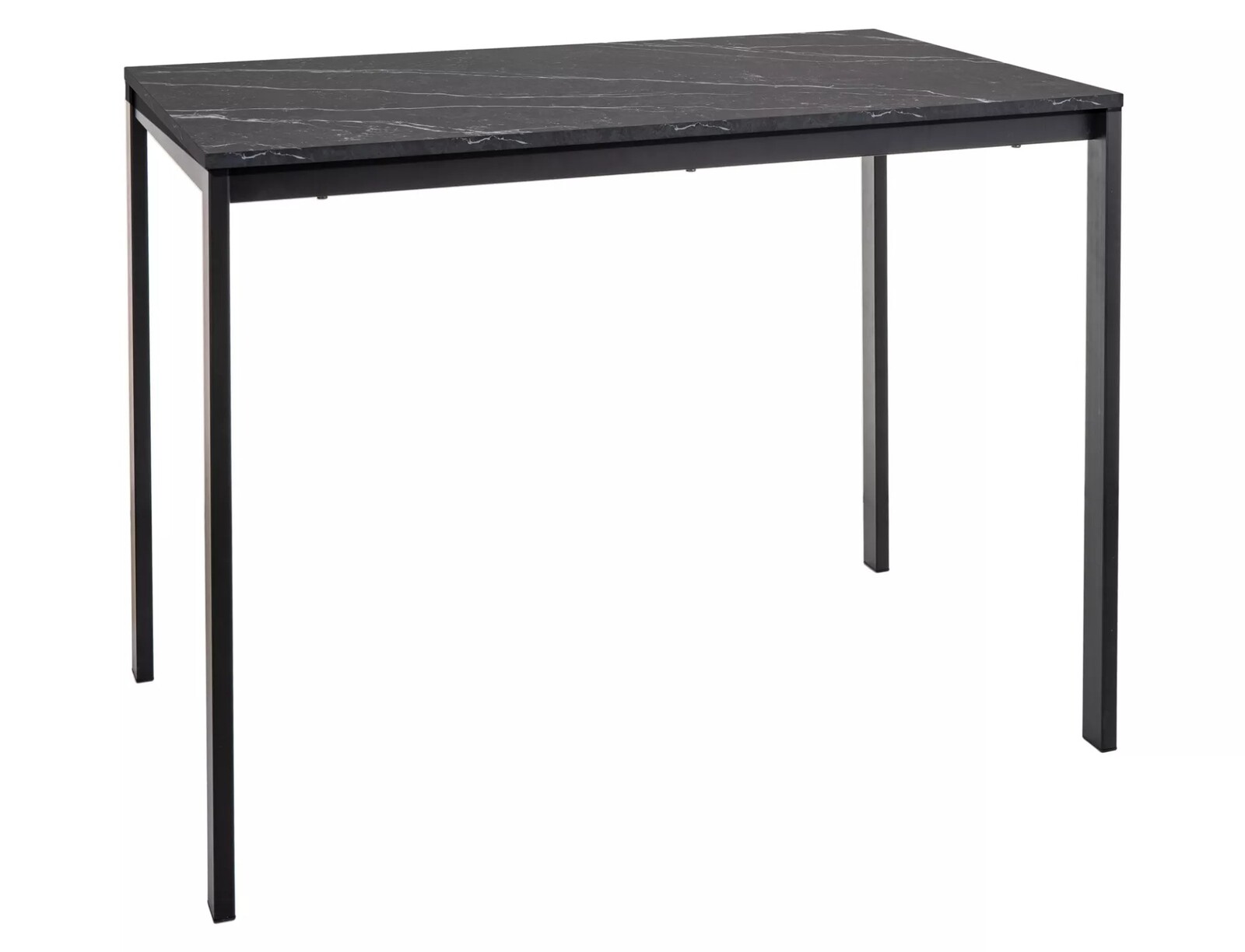 Jídelní stůl Mario 100 cm černý mramor/černý