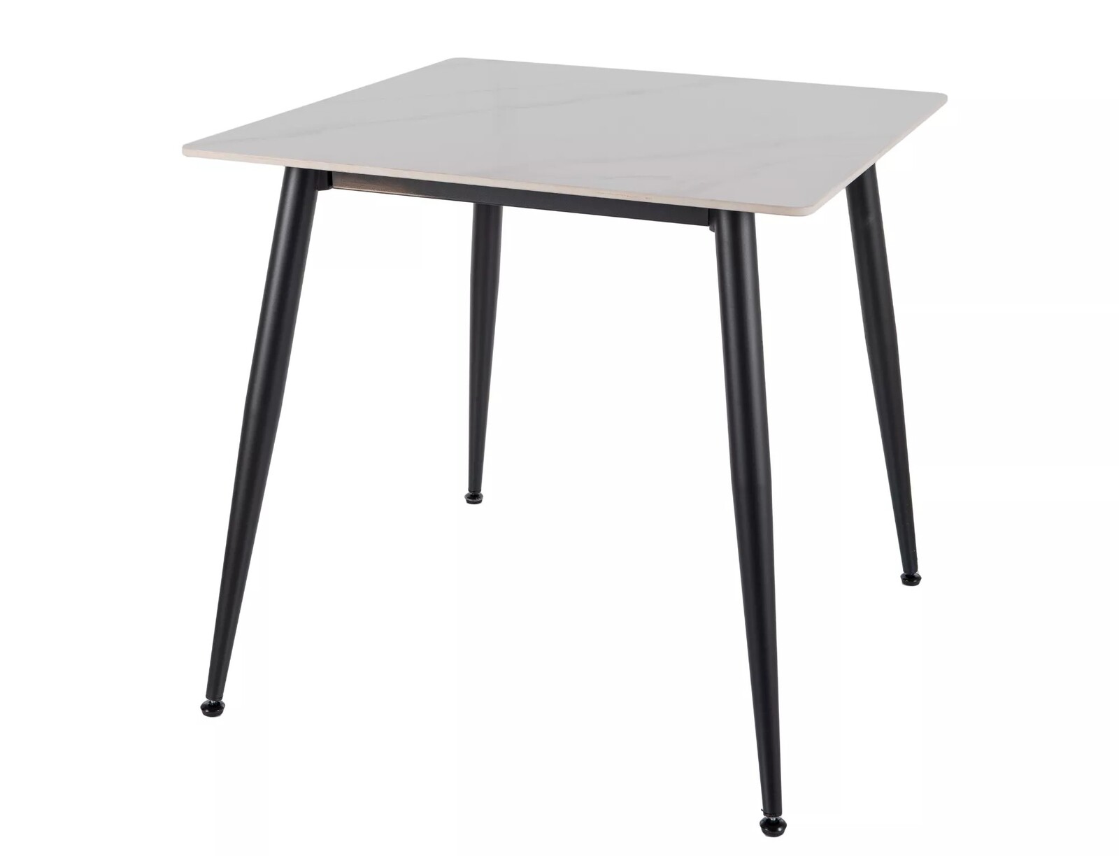 Jídelní stůl Rion 80 cm keramika bílý mramor/černý