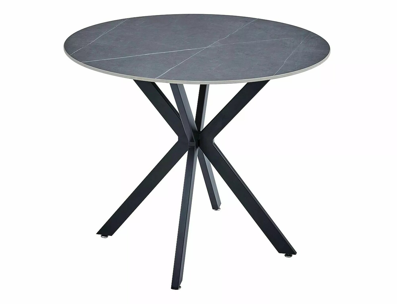 Jídelní stůl Talia 90 cm keramika mramor/černý