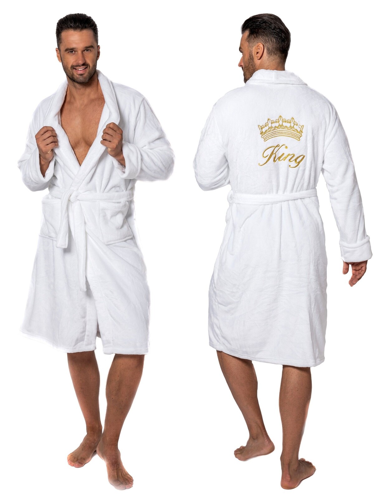 Pánský župan King L/XL bílý