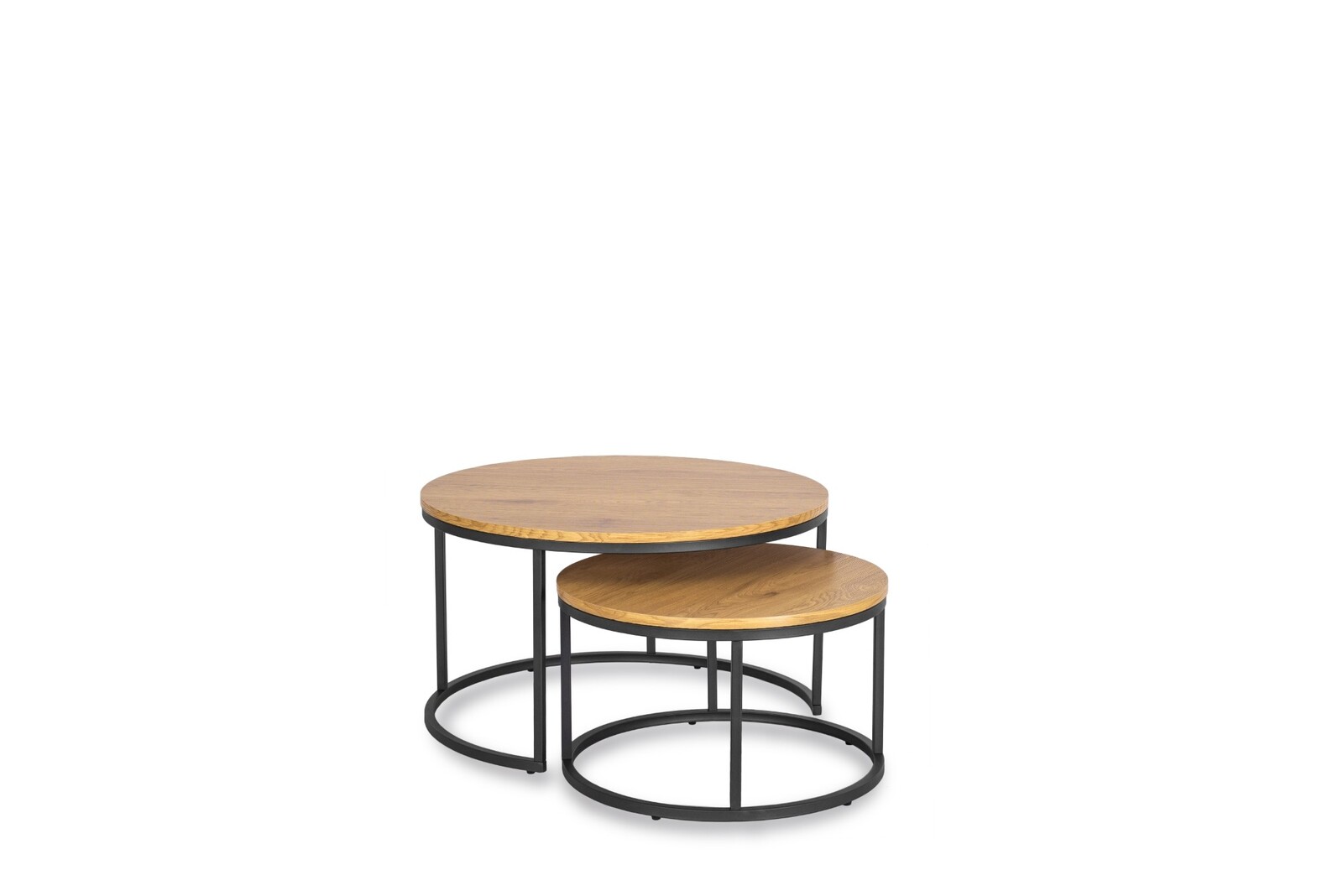 Sada 2 ks konferenčních stolků Delia Max dub zlatý/černá