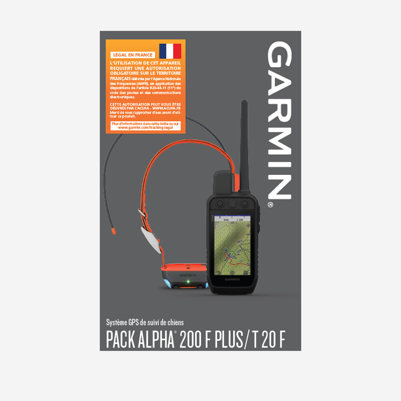 GARMIN Alpha 200 + T20 obojok+diaľkové ovládanie na vyhľadávanie psa