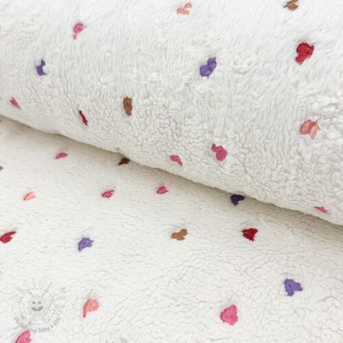 Kabátovina TEDDY Tossed hearts multi