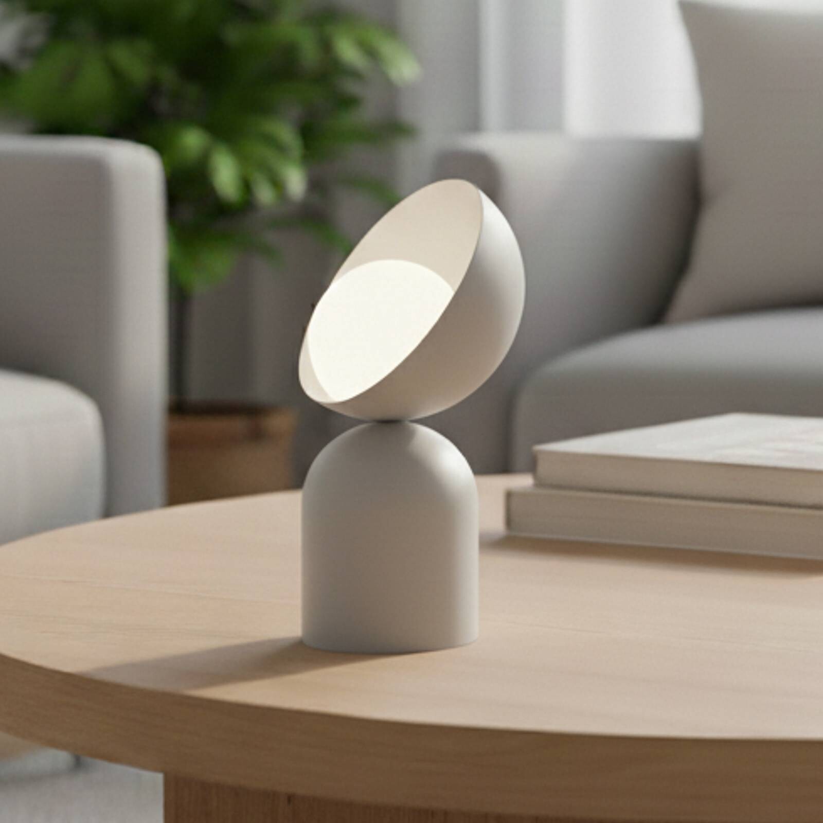 Stolová lampa Boto LN1, sivá, oceľ/sklo, výška 31 cm, G9