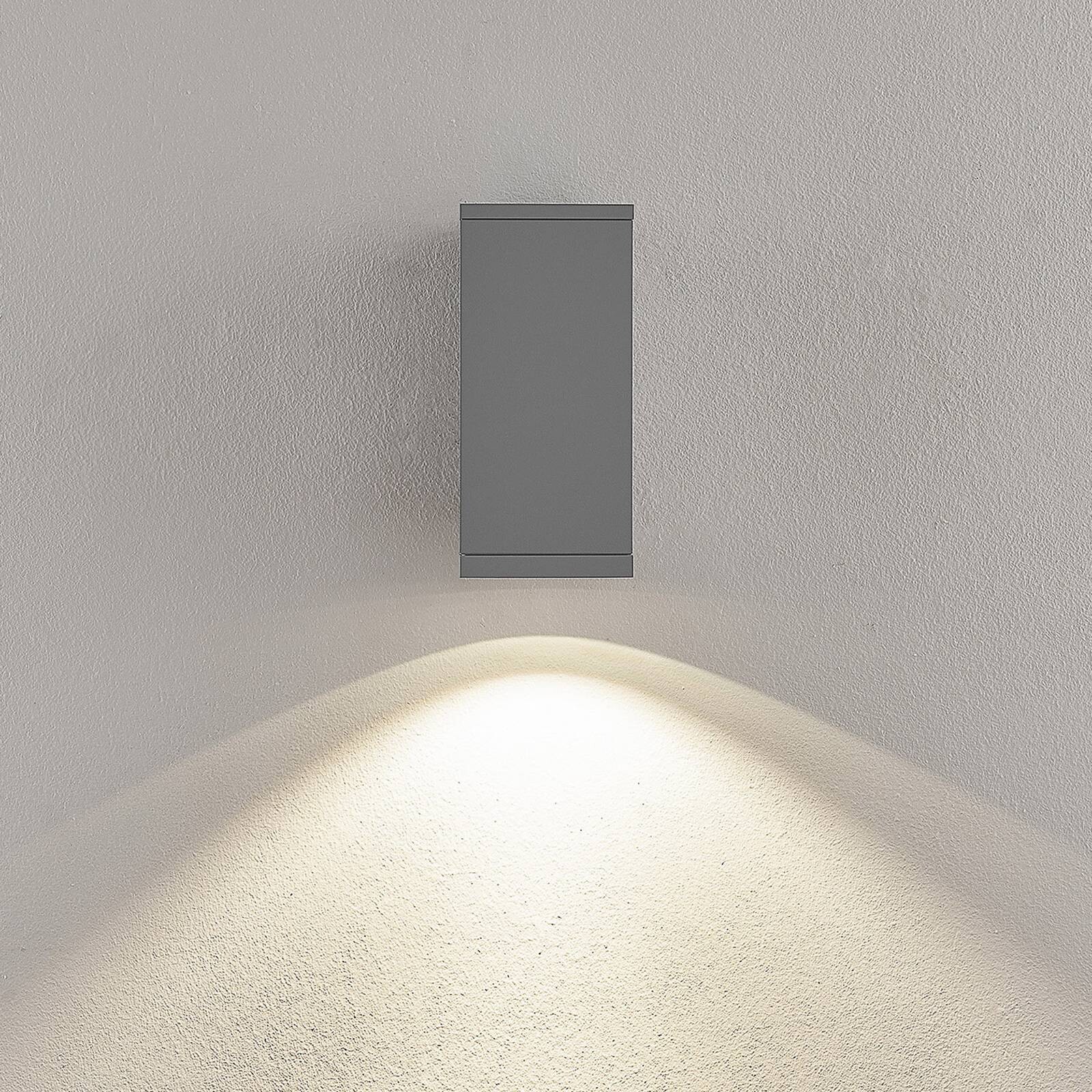 LED vonkajšie nástenné svietidlo ShoreLine Pro Square, svetlošedá, 830/840