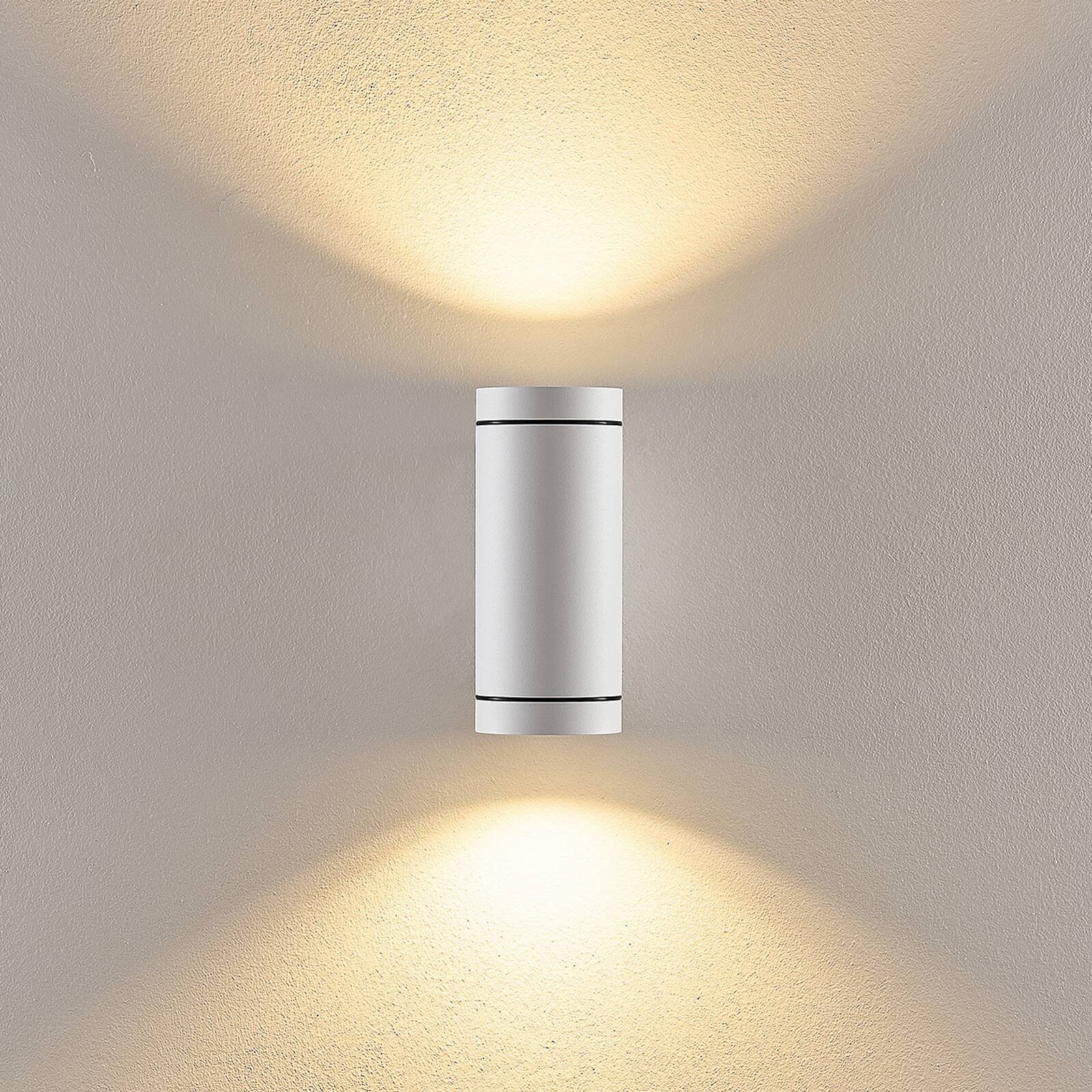 Vonkajšie nástenné svietidlo ShoreLine Pro Round up/down, biela, GU10