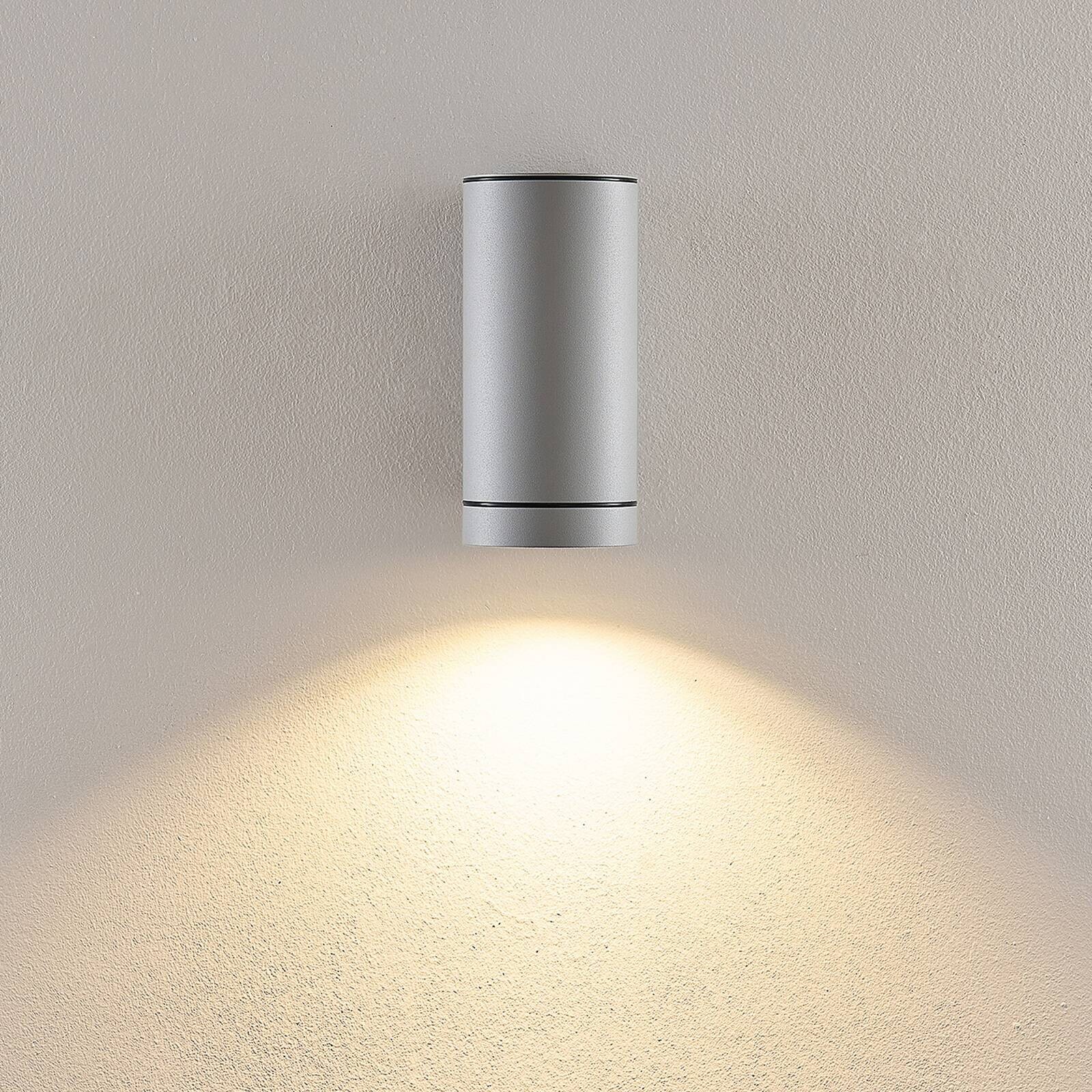 Vonkajšie nástenné svietidlo ShoreLine Pro Round, svetlošedá, GU10